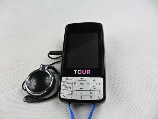 007B自動誘導の携帯用ツアー・ガイド システム黒のデジタル可聴周波ガイド装置
