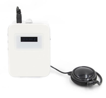 白い色のデジタル ポケット・サイズ無線ツアー・ガイド システム